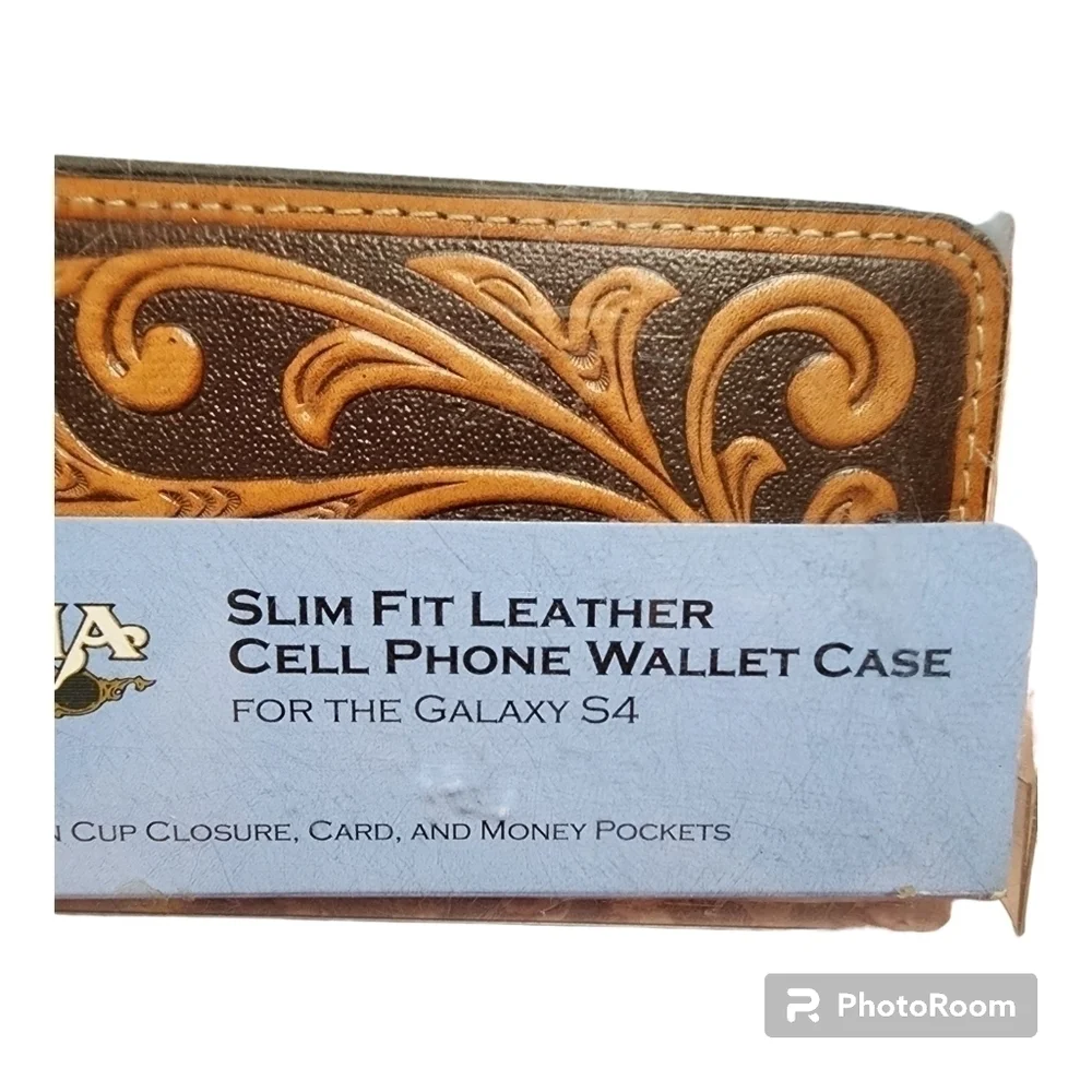 Nocona Slim Fit Leather Cell Phone Wallet Case Fits Galaxy S4 0684448 Brown